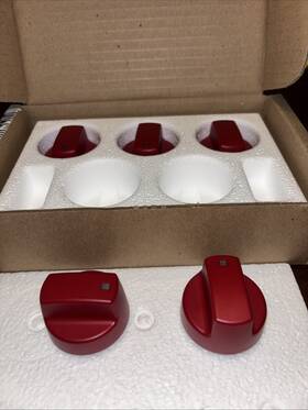 9056363 Wolf Genuine Replacement Knob Set Of 5 Red - New