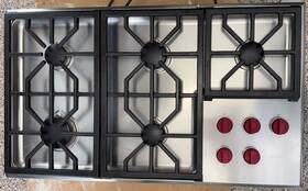Cg365p Wolf 5 Burner 36 Inch Professional Natural Gas Cooktop With Burners Cg365p/s