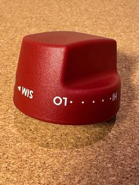 Df36650 Wolf Red Knob For 48 Inch -60 Range Off Hi ... Low Sim - New Open Box