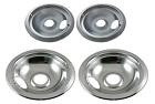 Y3ffv4sxzm General Stove Drip Pans Electric Burner Covers Top Replacement Chrome
