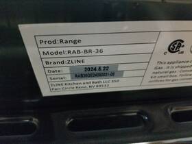 Rab-br-36 Z Line Kitchen Genuine Zline Range Oven Convection Fan