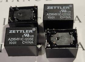 Az954y-1c-12dse Zettler Relays 6 Pin Spdt Set Of 4 12vdc Coil Used Tested