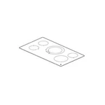 Ge WB62X43032 Maintop & Frame, 1/2" Glass, Replacement Part. Fixed Price $326.84.