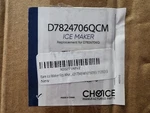 D7824706QCM Ice Maker Replacement For Whirlpool 4317943 W10190965. Fixed Price $50.99.