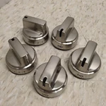 Qty 5 Stainless Steel Control Knob Compatible With Gas Range Stove WB03X24818. Fixed Price $19.99.
