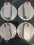 Genuine Oem Samsung Range Surface Burner Knob Stainless Set Of Four DG94-00207B. Fixed Price $35.00.