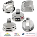 Upgrade Your Gas Range With 5 Replacement Knobs Featuring Metal Support. Fixed Price $71.89.