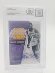 2015-16 Prestige Stat Stars #4 Magic Johnson Autograph Hand Signed Beckett. Fixed Price $97.75.