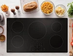 Ge Profile 36'' 5-ELEMENT Smart Induction Cooktop W/ Dual Zone PHP9036DTBB New. Fixed Price $1299.00.