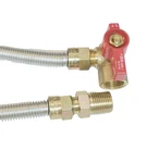 4FT Flexible Furnance Gas Hook Up Connector 1/2" Od Fip Mip With Valve. Fixed Price $26.00.