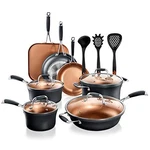 Nutrichef 14-PIECE Non-stick Pots & Pans Set Multi-sized Cooking W/lids... Fixed Price $55.96.