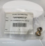 Viking 3/8 Compression Nut Dgcu VKPB040213 Genuine Oem Replacement Part. Fixed Price $39.23.