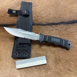 Sog Seal Pup Fixed Knife 4.75" AUS-8 Steel Blade Glass Reinforced Zytel Handle. Fixed Price $55.00.