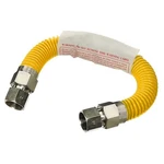Plumbflex 12 Inch Gas With Fittings, Yellow Coated Connector, 5/8". Fixed Price $14.99.