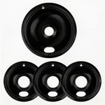 Black Electric Stove Drip Pans Set, 3 Small 1 Large Universal Replacement. Fixed Price $25.37.
