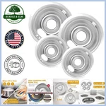 High-quality Chrome Electric Stove Drip Pans 4-PIECE Set, 2X6'' & 2X8''. Fixed Price $33.89.