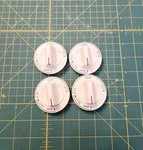 Jenn-air Cooktop/range Oem# 74001952 White Knob Thermostat (set Of 4) Pre-owned!. Fixed Price $37.98.