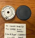 Spreader 530983/CAP 530333 Fisher & Paykel Model CG305DLPX1N Cooktop Z10-33. Fixed Price $38.58.