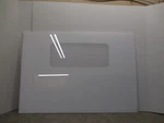 Range Glass Door (scratches) 29 1/2" X 20 5/8" Part# WB56T10037. Fixed Price $128.00.