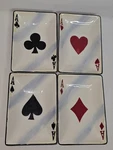 Royal Flush Clay Art 4 Piece Dip Bowl Set 7X5. Fixed Price $18.00.