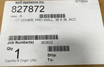 Wolf 827872 36"W X 36"H Pro Wall Hood Duct Cover. Fixed Price $759.05.