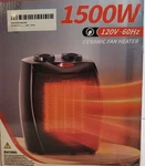 Portable Electric Space Heater With Thermostat, 1500W/750W Safe And Quiet Cerami. Fixed Price $19.99.