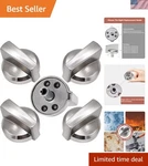 5-PACK WB03X25796 Heavy Duty Stainless Steel Burner Knobs For Ge And Kenmore. Fixed Price $101.99.