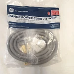 General Electric 5' Gray 3 Wire Range Power Cord WX09X10011 Universal New. Fixed Price $23.95.