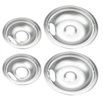4 Pack Chrome Drip Pan Set, Reflector Bowls For Whirlpool, 6" & 8" Sizes. Fixed Price $30.59.