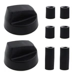 Cchiai 2PCS Black Universal Control Abs Knob With Adaptor. Fixed Price $12.22.