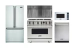 Viking Pro 36" Gas Range, Refrigerator, Dishwasher, Hood Insert & Microwave. Fixed Price $13231.00.