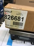Wolf Part #: 826681 Description: Hinge,door,assy,rh,svce. Fixed Price $99.00.