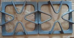 2 Whirlpool Cooktop Gray Burner Grates 3188810 (g) Used (read Description). Fixed Price $9.50.