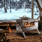 Portable Wood Burning Stove Stainless Steel Outdoor Cooking Heater Log Burner. Fixed Price $318.06.