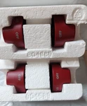 Wolf Stovetop Knobs # 804689 2 Sets Red Dual Feul Range Stn Stl. Fixed Price $175.00.