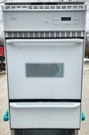 Pure White Whirlpool 24-INCH Self-clean Single Gas Wall Oven SB160PEE. Fixed Price $1350.00.
