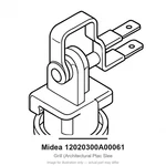 Midea 12020300A00061 Grill (architectural Ptac Slee For MWP07EEN1MK8. Fixed Price $234.99.