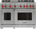Wolf Inch Pro-style Gas Range Burners 1 Griddle "open Box" Special GR486G. Fixed Price $13735.00.