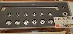 Ge Cafe Oven Handle 7 Knobs & Inserts Brushed Black CXPR6HKPMPT. Fixed Price $250.00.