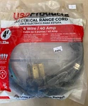 Usd RC4-40-4 Heavy Duty 4-PRONG Electric Range Power Cord 4FT 40A 250V Nos. Fixed Price $12.00.
