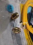 New Eastman Gas Connector Kit 48" Yellow Coated Stainless Steel 1/2 Od Flexible. Fixed Price $20.00.