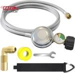 Upgrade 6 Ft Braided Propane Regulator And Hose With Gauge, QCC1 Adapter. Fixed Price $42.06.