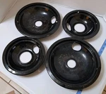 Oem Range Burner Drip Bowl Set For Whirlpool Sef Of 4 RF367LXMB. Fixed Price $14.88.
