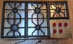 Wolf 36" Professional Natural Gas Cooktop With Burners CG365P/S. Fixed Price $895.00.