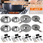 MP22YA Range Burner Element Set W/(4) 330031 Receptacle Kit Drip Pans. Fixed Price $57.99.