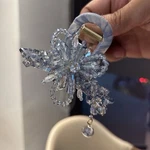 Fancy Flower Clip Scrunchy Rhinestone Crystal Wedding Bride Hair Accessories. Fixed Price $29.95.