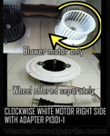 White Clockwise Vent Hood Blower Motor P1301-1 W/plug Speed Fasco 71731013. Fixed Price $115.00.