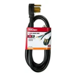 Hyper Tough 6-FOOT 4-WIRE Range Cord, Black, Right-angle Plug, 125V/250V, 50A. Fixed Price $37.54.