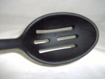 Heavy Duty Thick Rubber Slotted Spoon Cooking Utensil Blk. Fixed Price $15.50.