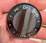 Electric Range Surface Knob, Black & Silver WB3X5677 164D1117 Asmn. Fixed Price $14.00.